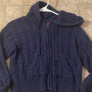 navy blue american eagle zip up